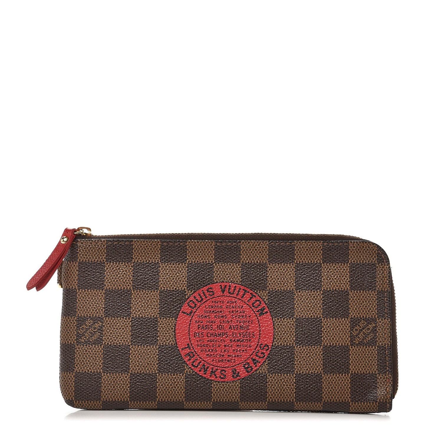 Damier Ebene Complice Trunks and Bags Wallet Red