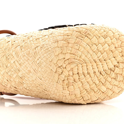 Loewe Iraca Palm Calfskin Small Anagram Basket Bag Natural Tan 8 of 10