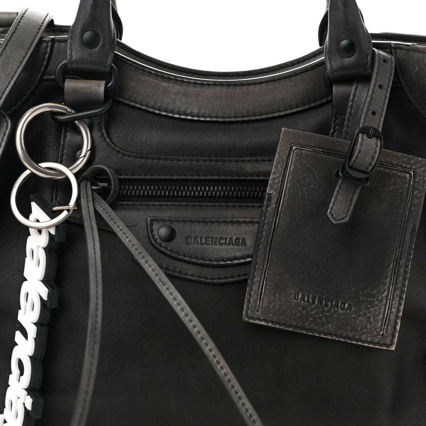 Calfskin Black Hardware Neo Classic City Black