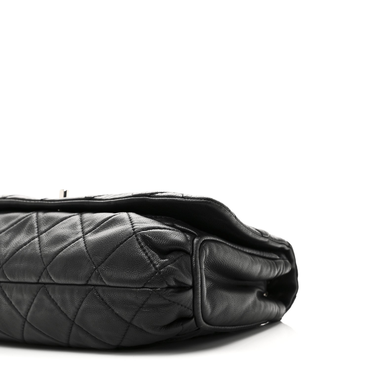 Chanel Calfskin Quilted CC Curvy Flap Black 10 of 11