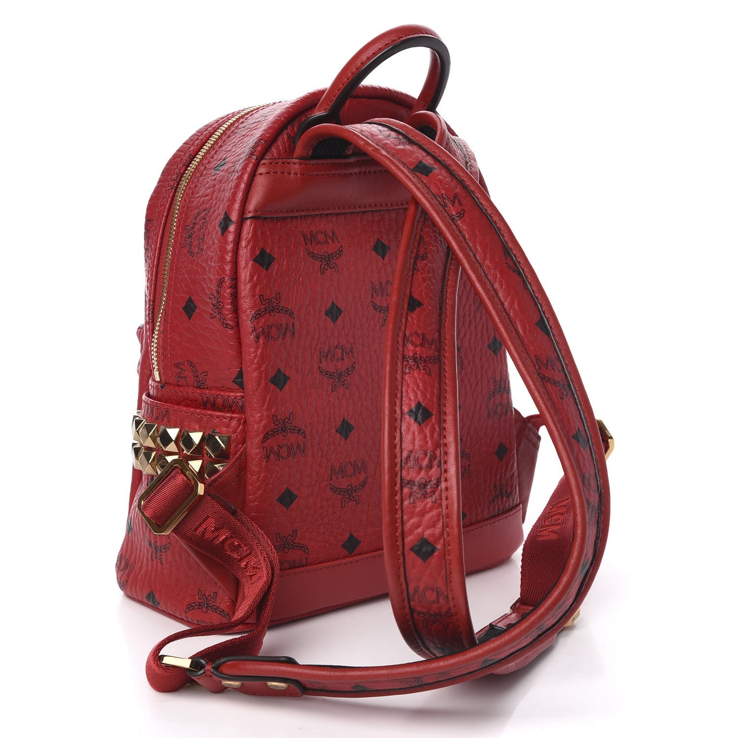 Visetos Side Stud Mini Stark Backpack Ruby Red