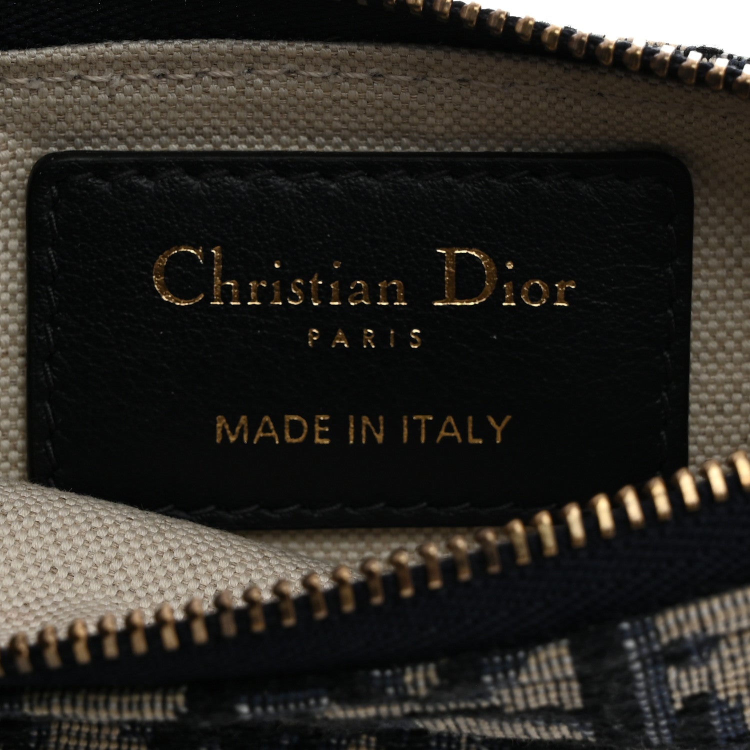 Christian Dior Oblique Zipped Card Holder Blue 6 of 7