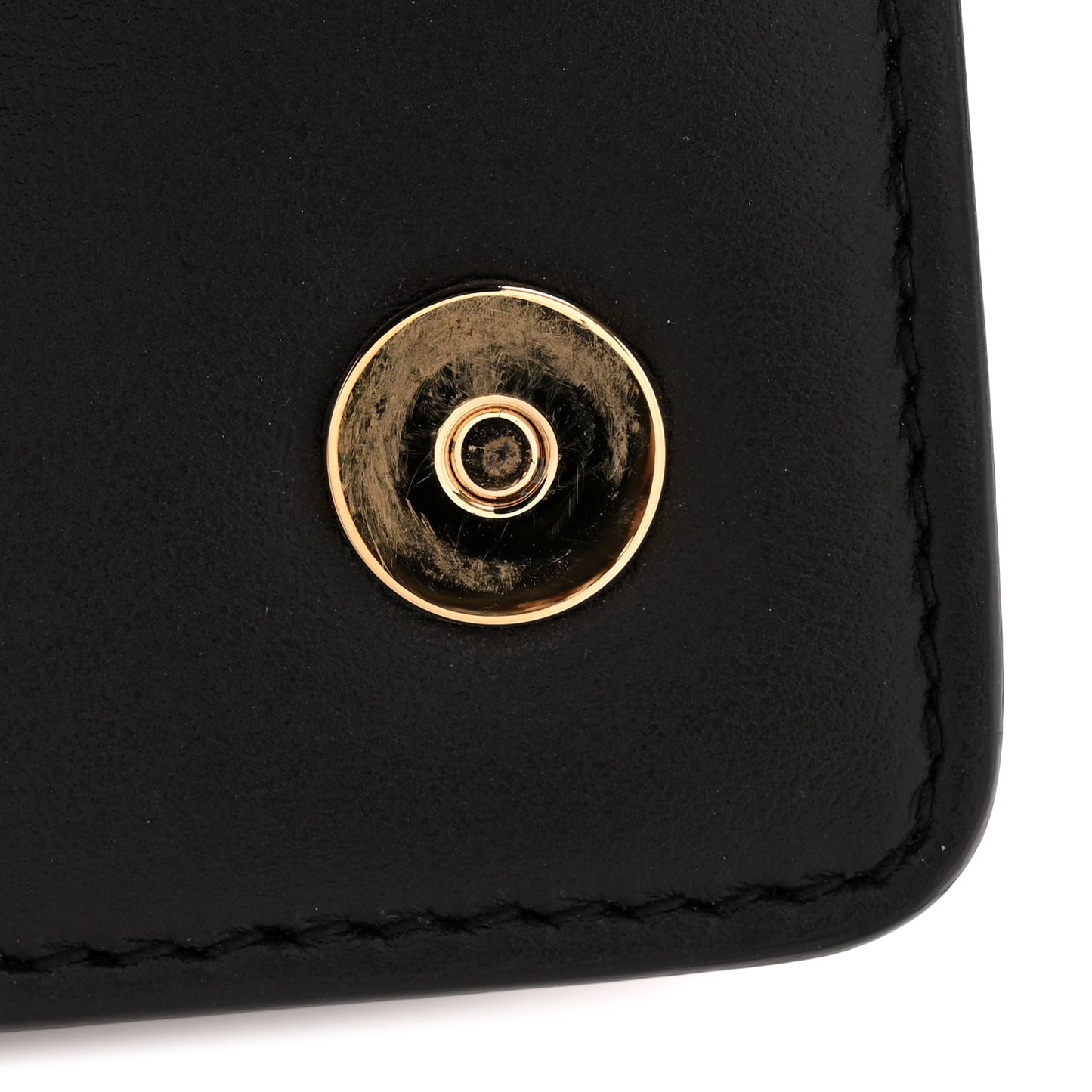 Calfskin 3.5 Flap Top Handle Bag Black