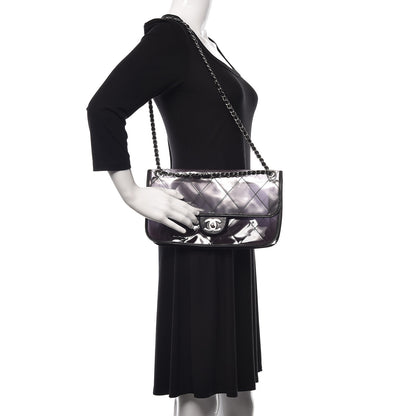 Chanel Vinyl Quilted Degrade Jumbo Single Flap Black 2 of 14