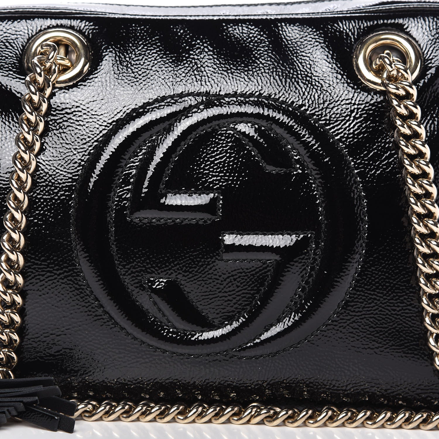 Gucci Soft Patent Small Soho Bowler Black 8 of 10