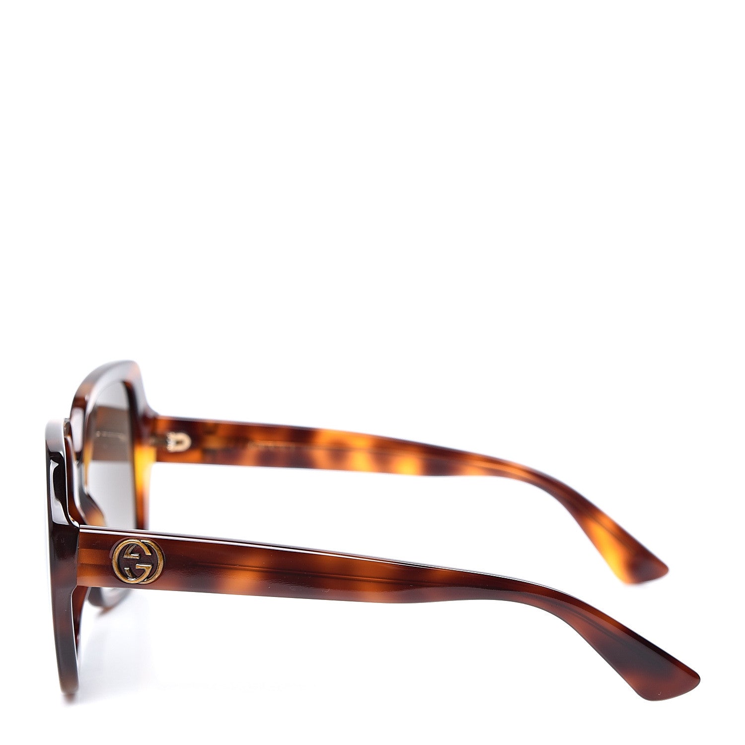 Gucci Acetate Square Frame GG0096S Sunglasses Tortoise 3 of 8