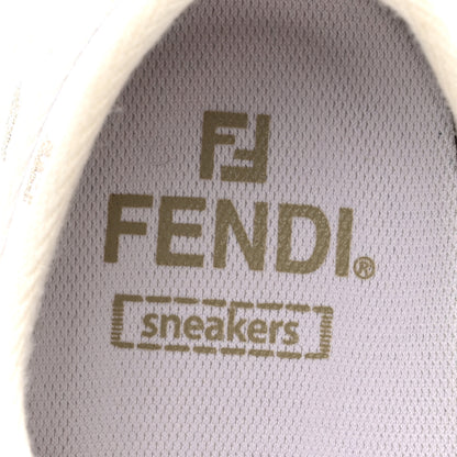 Fendi Canvas Lurex FF Womens Domino Low Top Sneakers 36 White 9 of 10