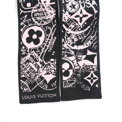 Louis Vuitton Silk Boarding Bandeau Black Pink 3 of 5
