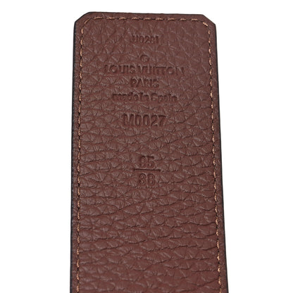 Louis Vuitton Taurillon Calfskin 40mm LV Tilt Reversible Belt 95 38 Navy Cognac 3 of 5