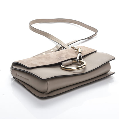 Chloe Suede Calfskin Small Faye Shoulder Bag Motty Grey 4 of 6