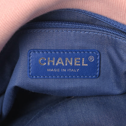 Chanel Jersey Felt Quilted Jumbo Flap Red White Pink 6 of 9