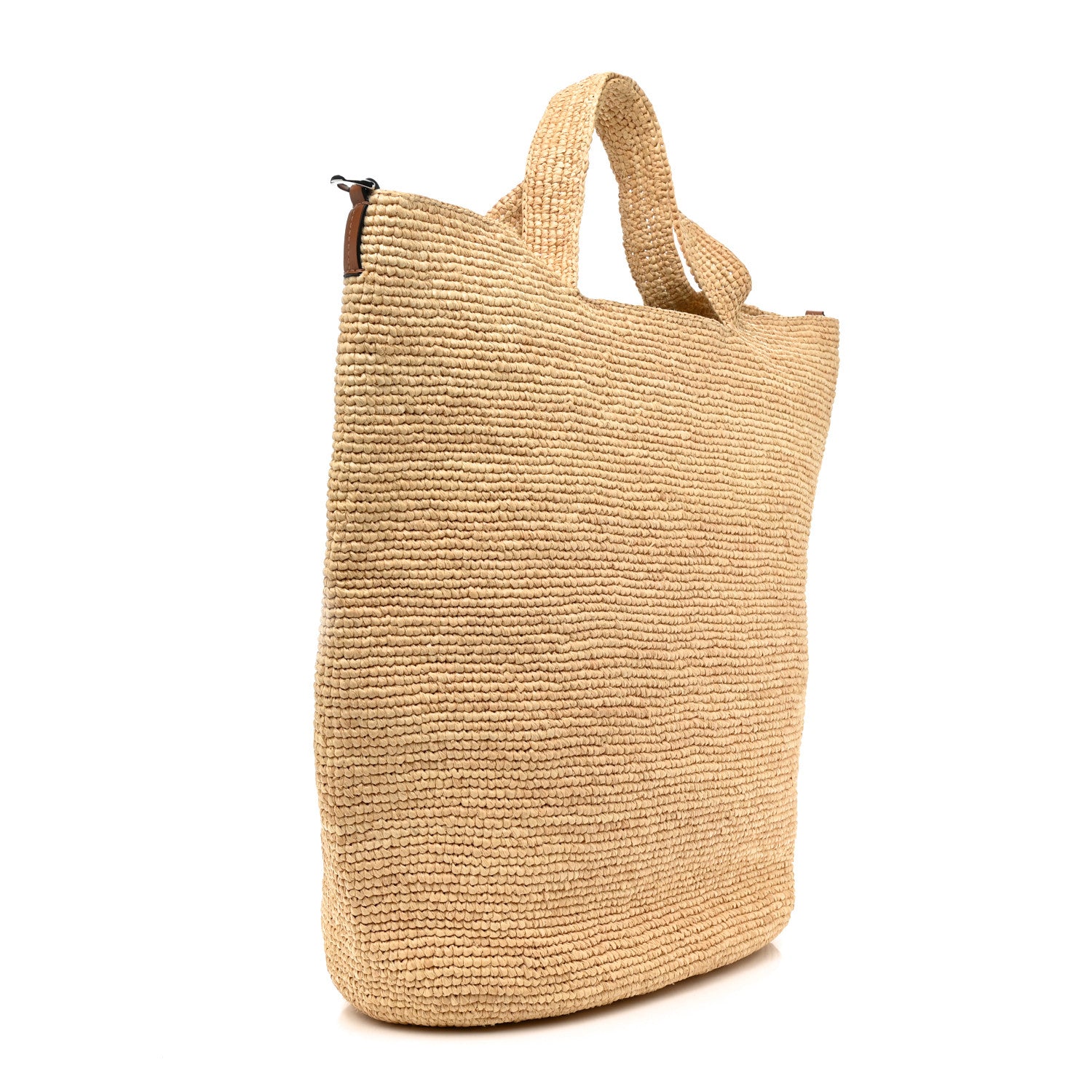Loewe Raffia Slit Tote Bag Natural Tan 3 of 12