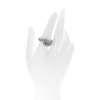 John Hardy Sterling Silver Classic Chain Bypass Ring 55 7.25 2 of 5