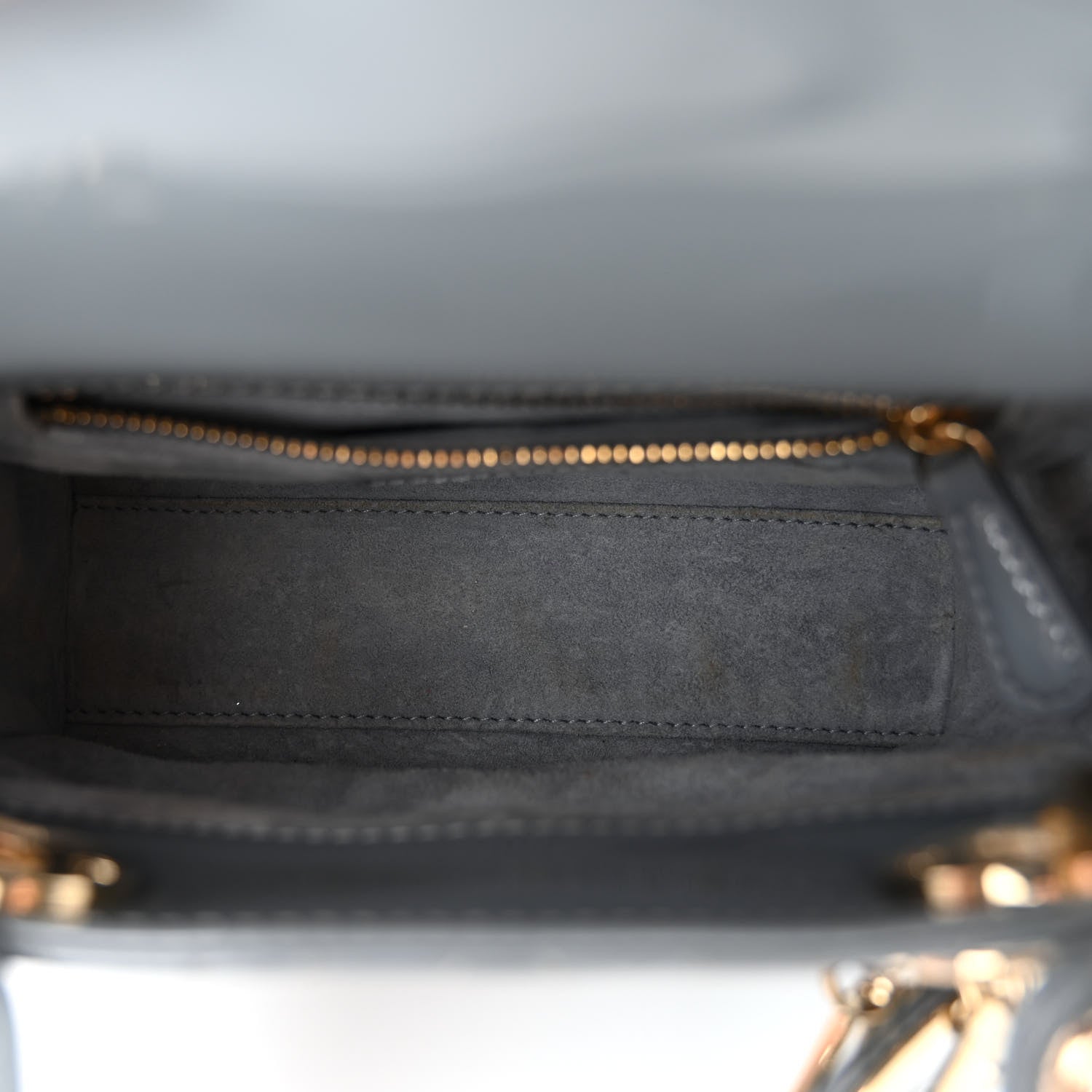 Christian Dior Patent Cannage Mini Lady Dior Light Blue 5 of 10