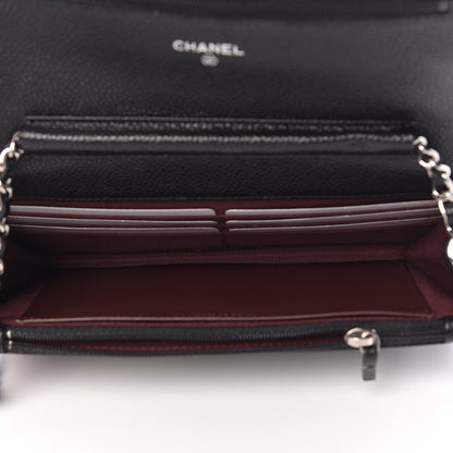 Chanel Caviar Quilted Wallet On Chain WOC Black 5 of 12
