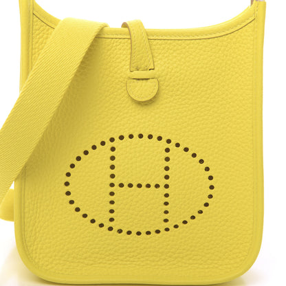 Hermes Taurillon Clemence Evelyne TPM Lime 10 of 11
