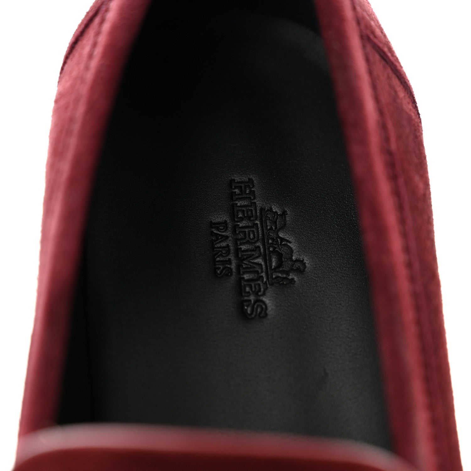 Hermes Suede Goatskin Womens Hot Loafer 38 Marron Mahogany 8 of 9