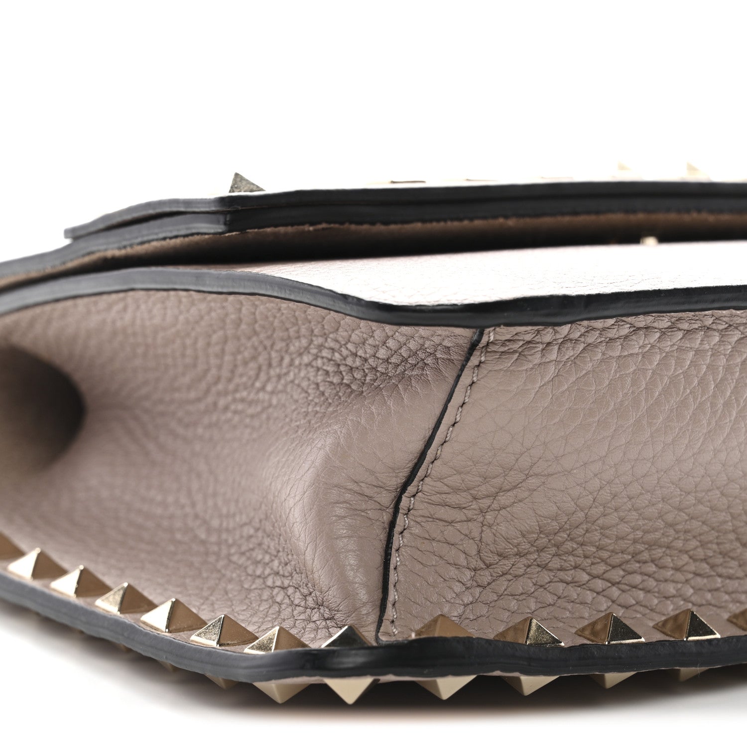 Valentino Garavani Pebbled Calfskin Rockstud Side Slip Crossbody Poudre 8 of 9