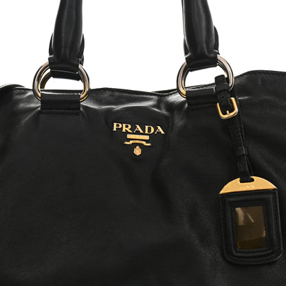 Prada Soft Calf Shopping Tote Black 9 of 18