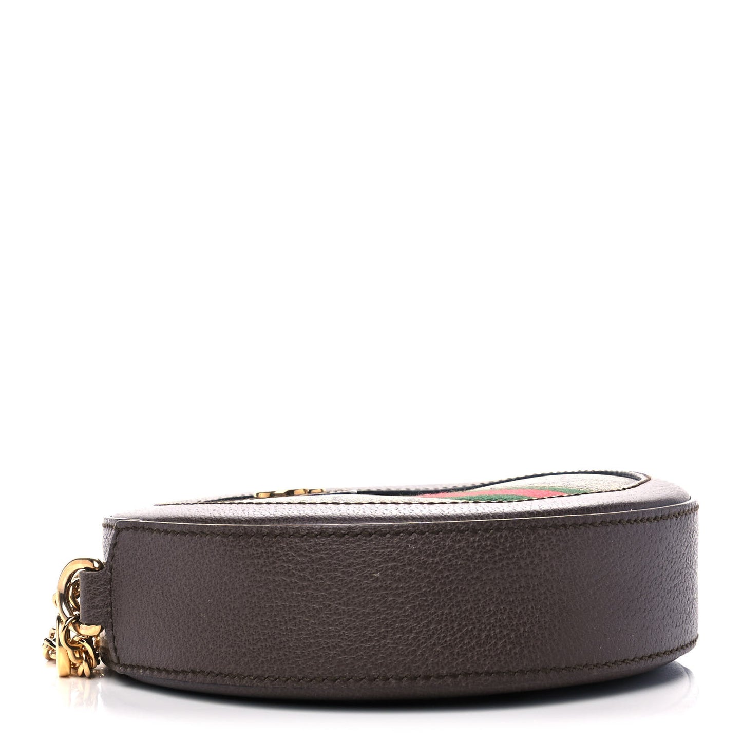 GG Supreme Monogram Web Mini Ophidia Round Shoulder Bag Brown