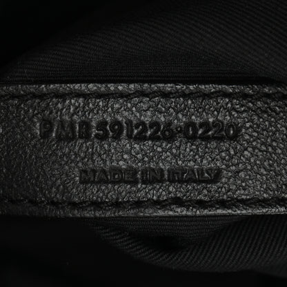 Saint Laurent Calfskin Crocodile Embossed Monogram Medium Niki Shopping Bag Black 7 of 10