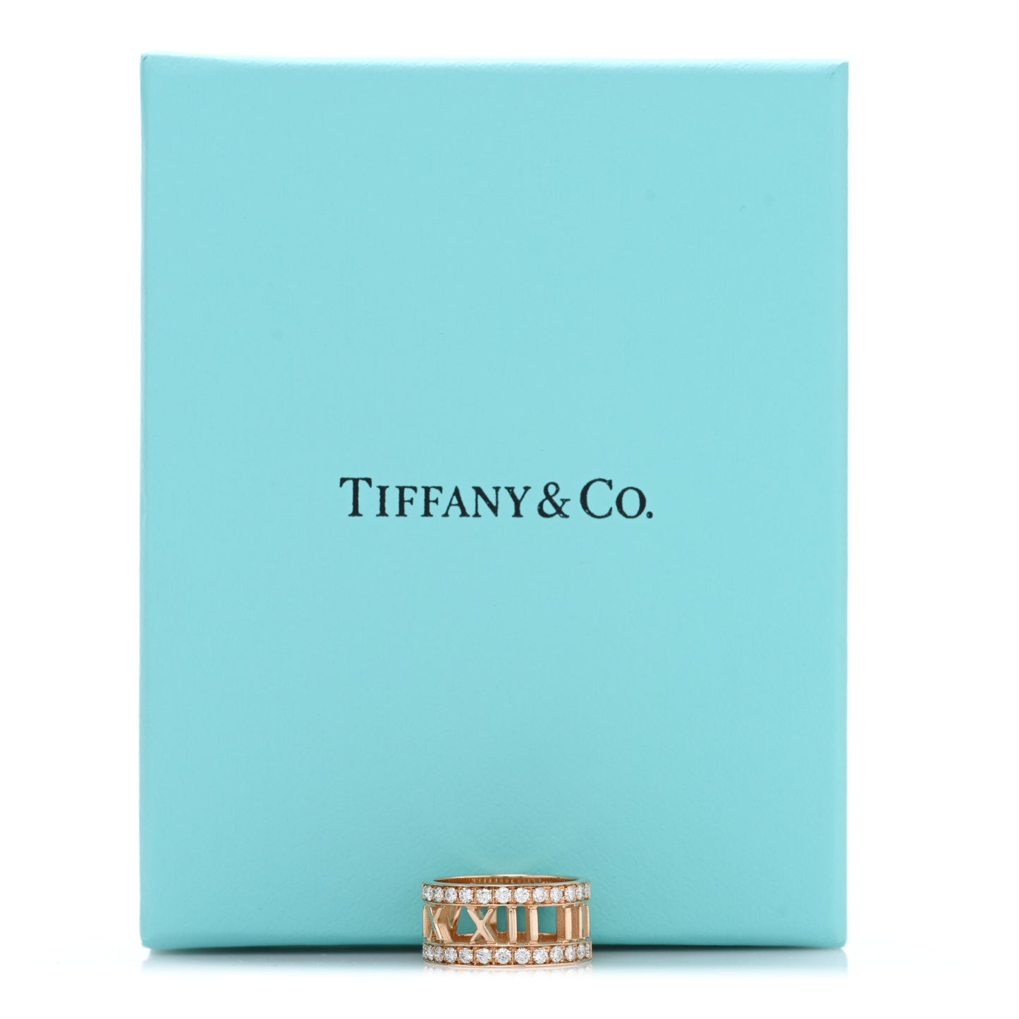 18K Rose Gold Diamond Wide Atlas Open Ring 48 4.5