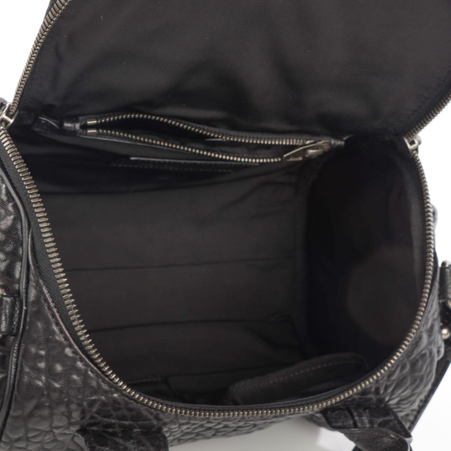 Alexander Wang Pebbled Lambskin Rockie Black w Black Nickel Hardware 5 of 8