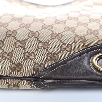 Gucci Monogram Medium New Britt Hobo Dark Brown 10 of 13