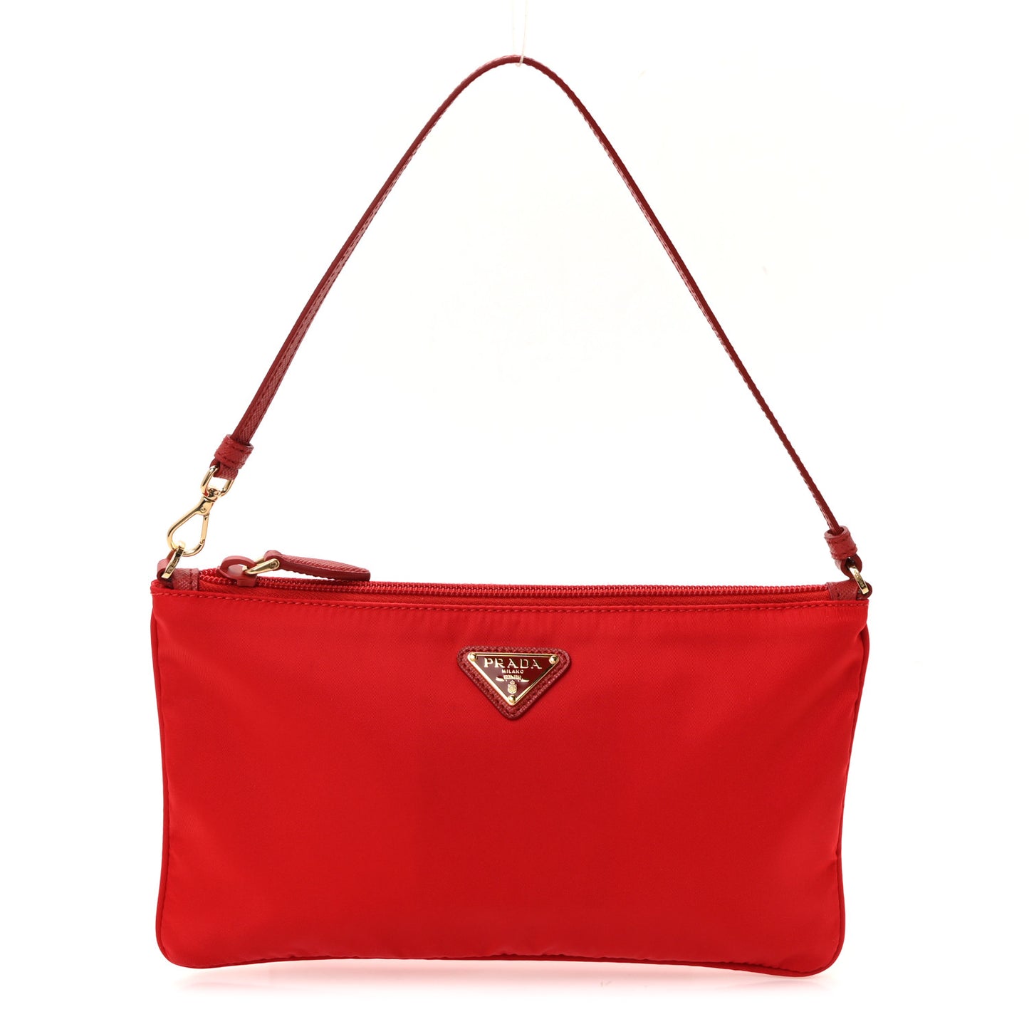 Re-Nylon Vela Saffiano Mini Pochette Bag Rosso