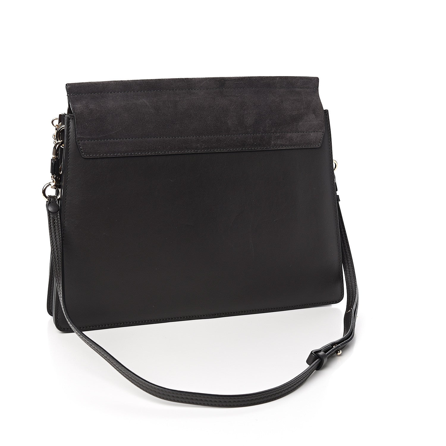 Chloe Suede Calfskin Medium Faye Shoulder Bag Carbon Grey 2 of 9