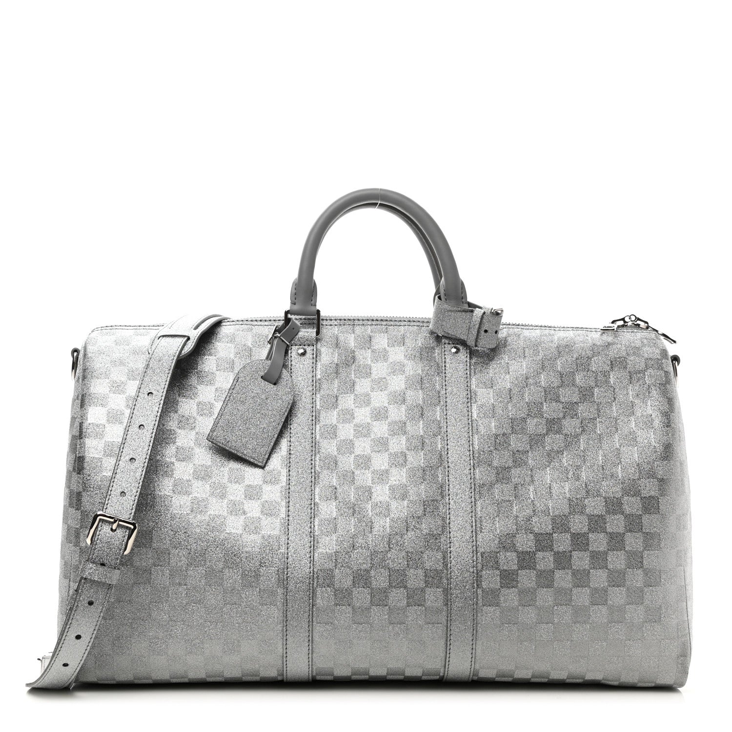 Louis Vuitton Damier Glitter Keepall Bandouliere 50 Silver 1 of 9