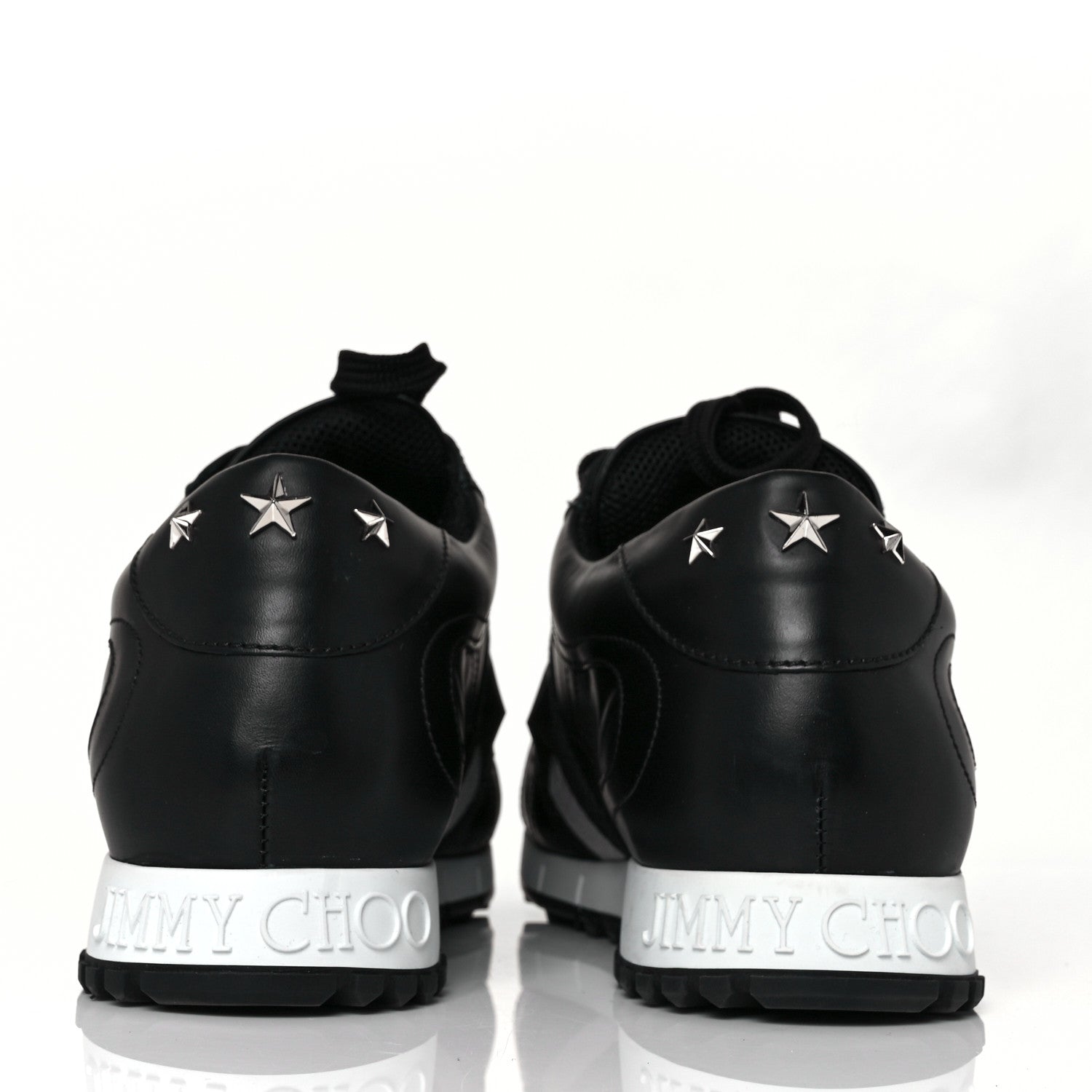 Jimmy Choo Calfskin Mens Star Stud Sneaker 44 Black 5 of 9