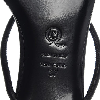 Alexander McQueen Calfskin Margareth Skull Thong Sandals 37 Black 8 of 10