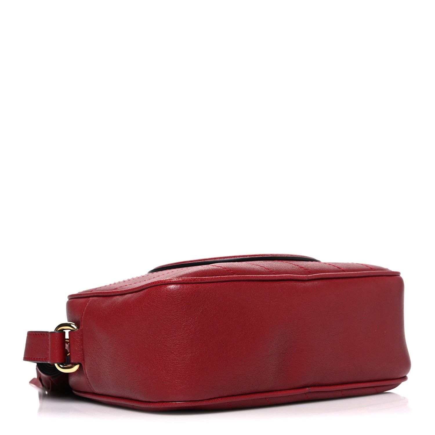 Gucci Sakai Be Green Calfskin Diagonal Stitched Small Blondie Shoulder Bag Rosso 4 of 10