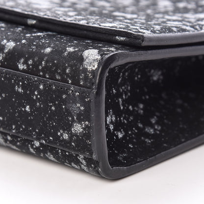 Saint Laurent Suede Glitter Classic Monogram Cassandre Tassel Clutch Black 9 of 10