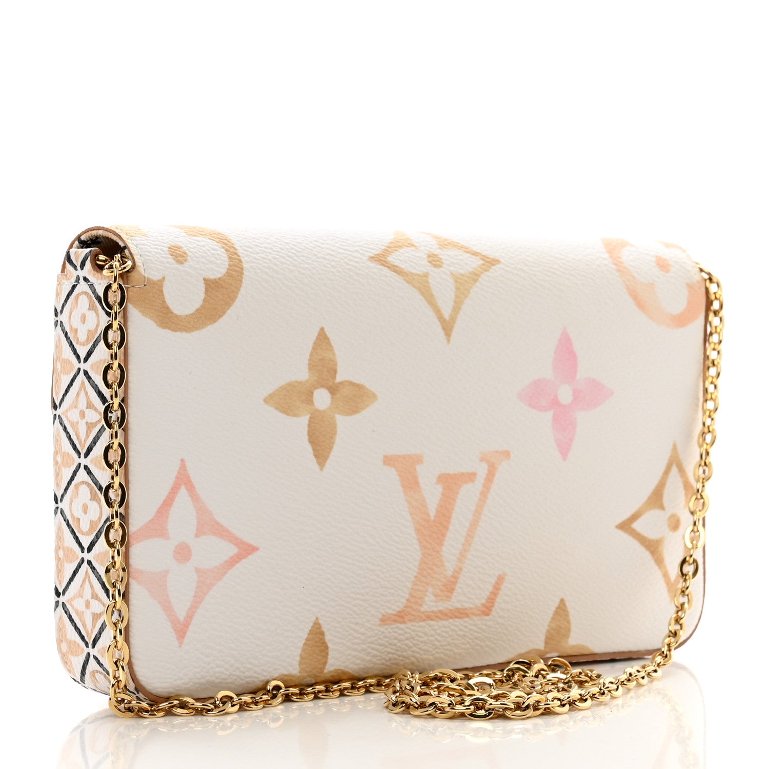 Louis Vuitton Monogram Giant By The Pool 2.0 Felicie Pochette Chain Wallet Beige 4 of 11