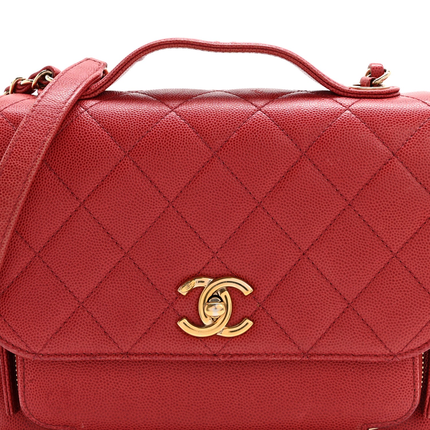 Chanel Caviar Quilted Medium Business Affinity Flap Red 8 of 16