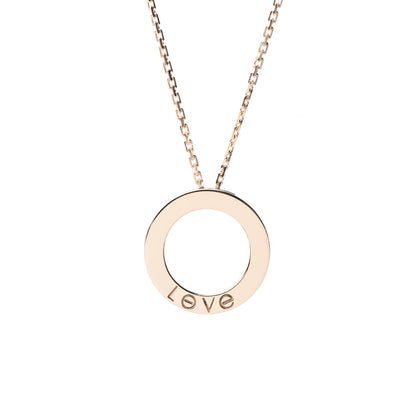 Cartier 18K Pink Gold Diamond LOVE Paved Necklace 4 of 6