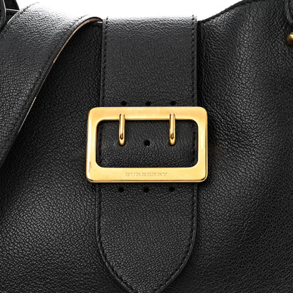 Burberry Soft Grain Calfskin Medium Buckle Tote Black 9 of 14