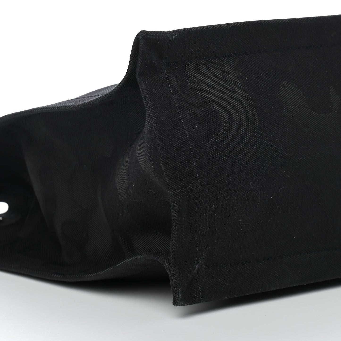 Linen Calfskin Rive Gauche Tote Black