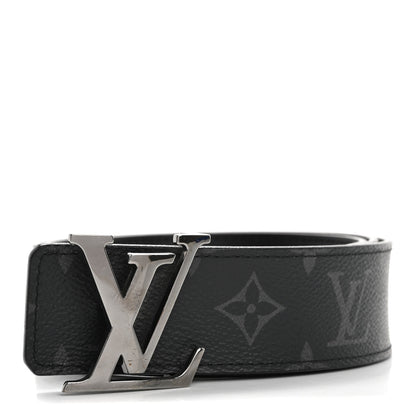 Louis Vuitton Monogram Eclipse Taigarama 40mm LV Initiales Reversible Belt 90 36 Black 1 of 6