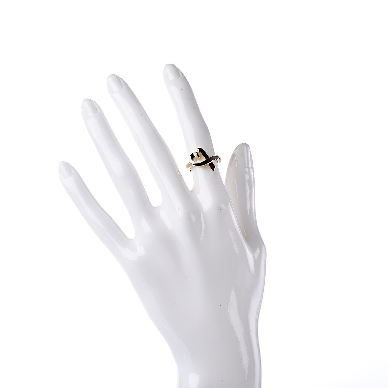 Tiffany 18K Yellow Gold Paloma Picasso Loving Heart Ring 48 4.5 2 of 6