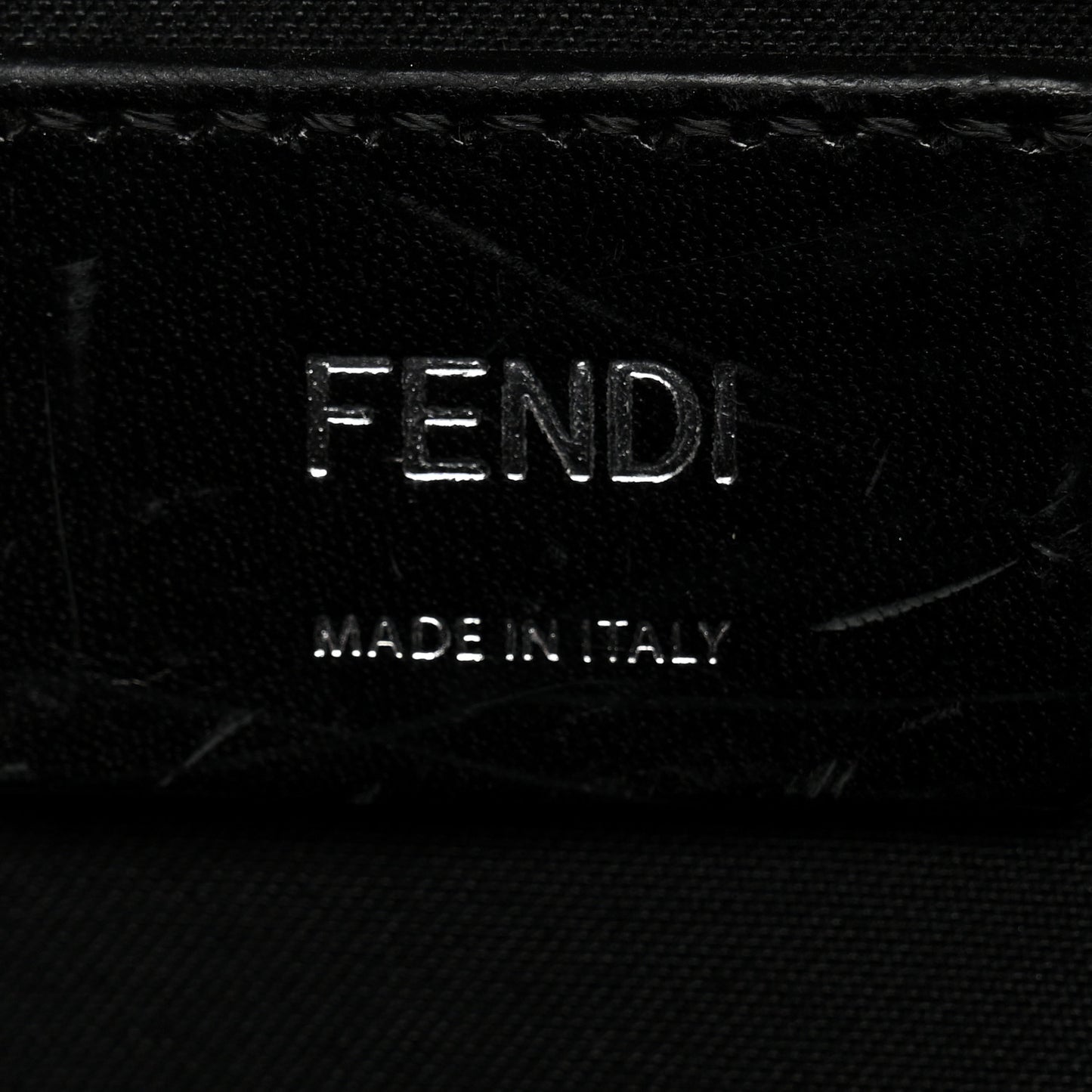 Vitello Century Bi-Color FF 1974 Embossed Belt Bag Maya Black