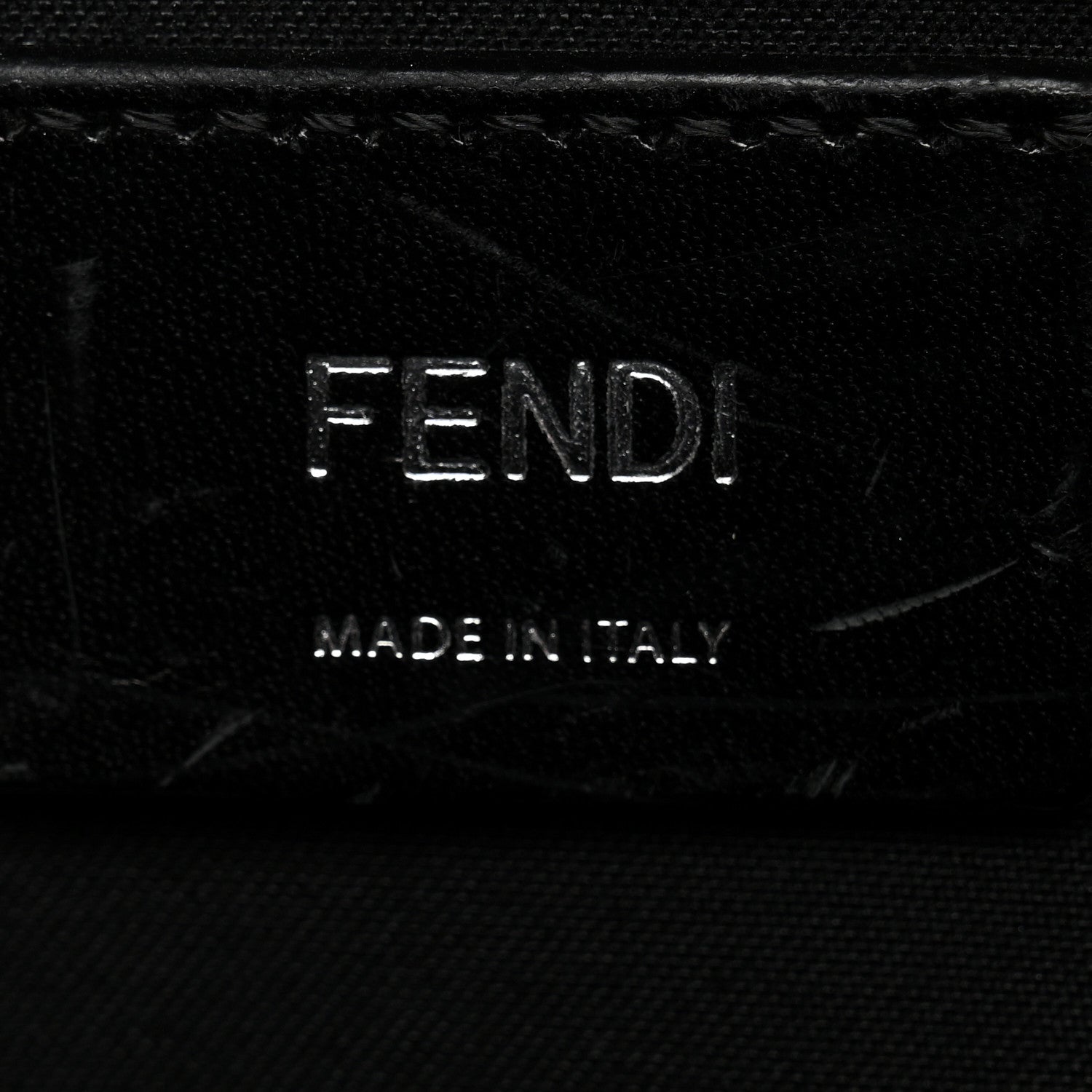 Fendi Vitello Century Bi-Color FF 1974 Embossed Belt Bag Maya Black 6 of 10