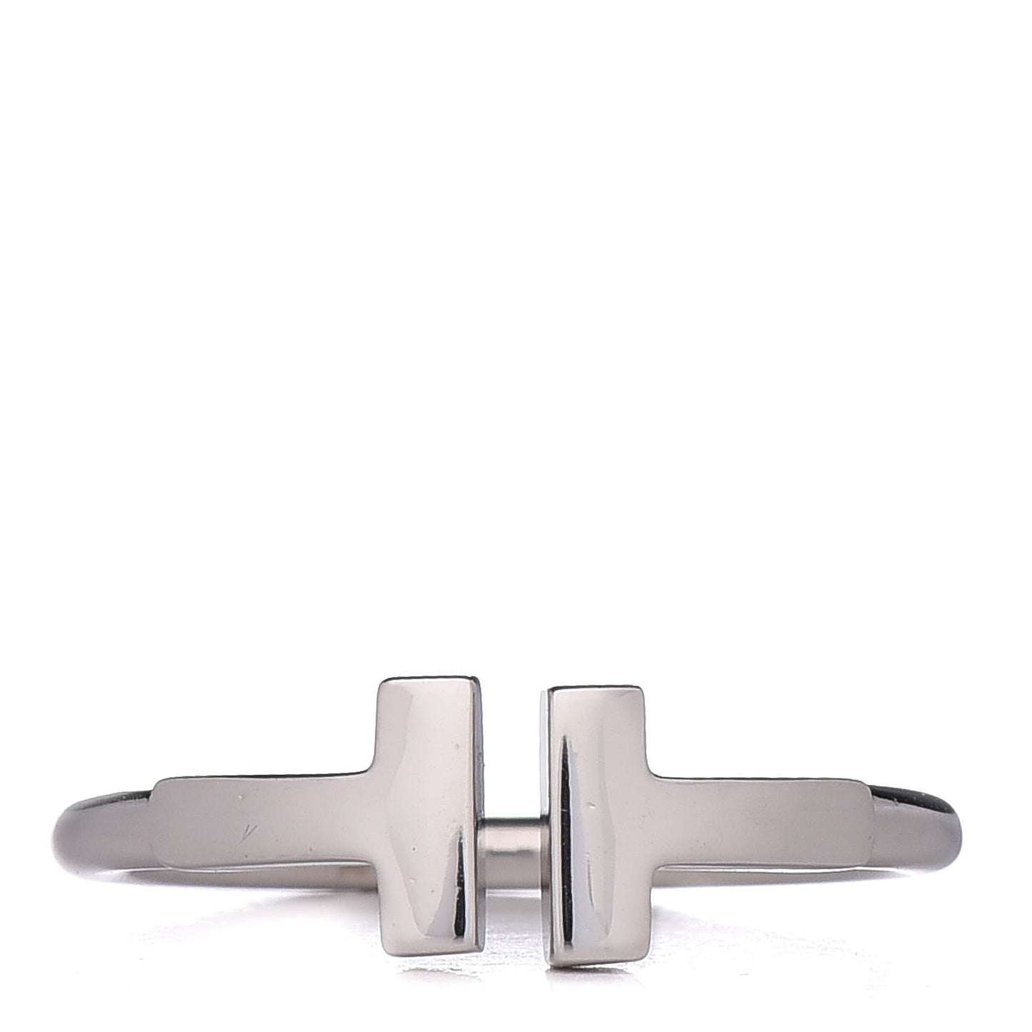 18K White Gold T Wire Ring 48 4.5