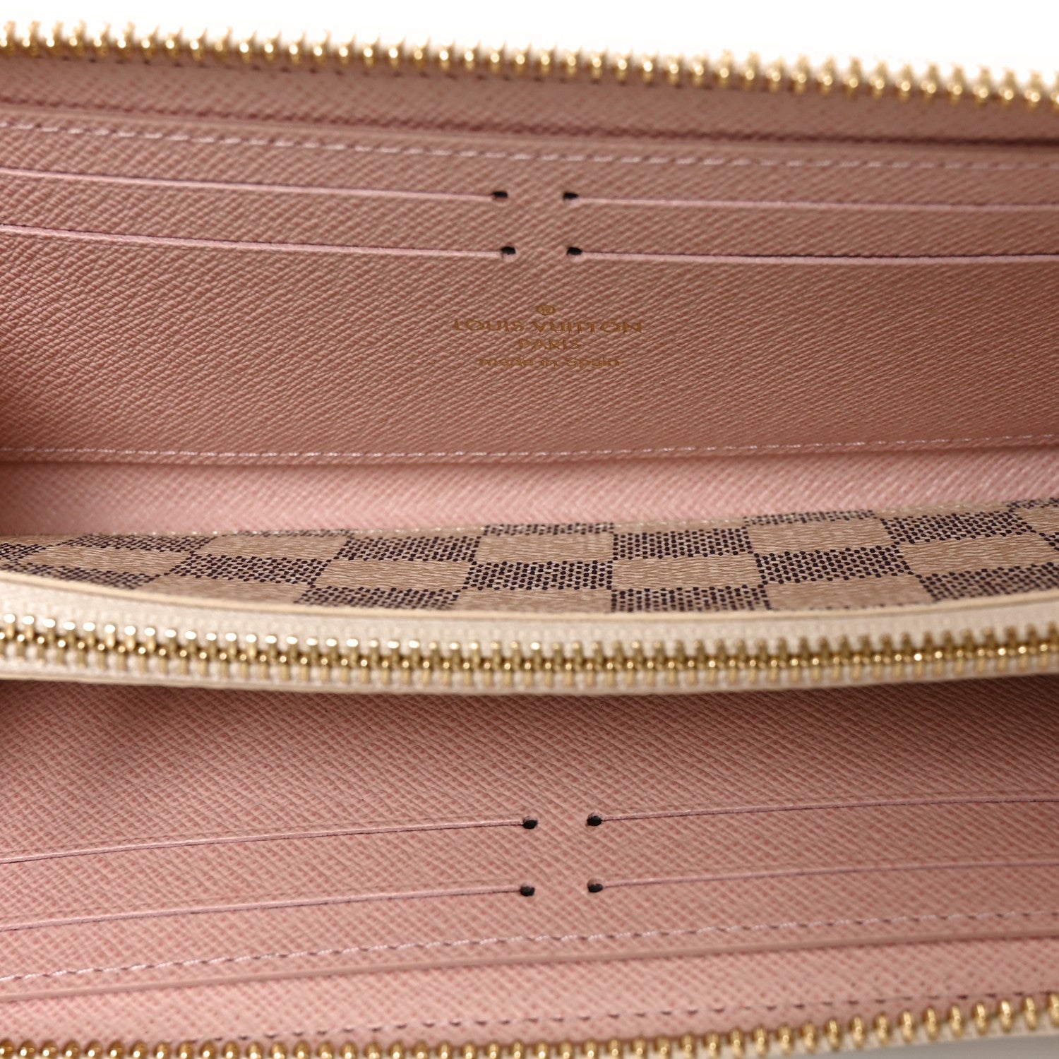 Louis Vuitton Damier Azur Clemence Wallet Rose Ballerine 5 of 7