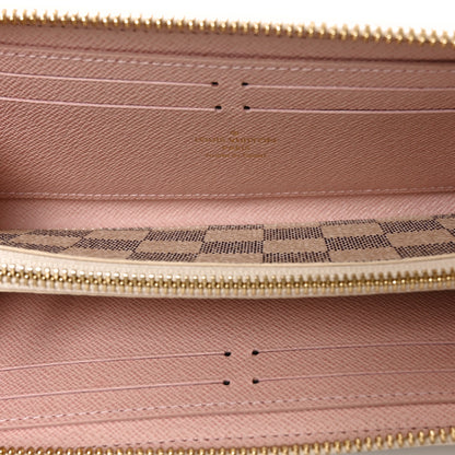 Louis Vuitton Damier Azur Clemence Wallet Rose Ballerine 5 of 7