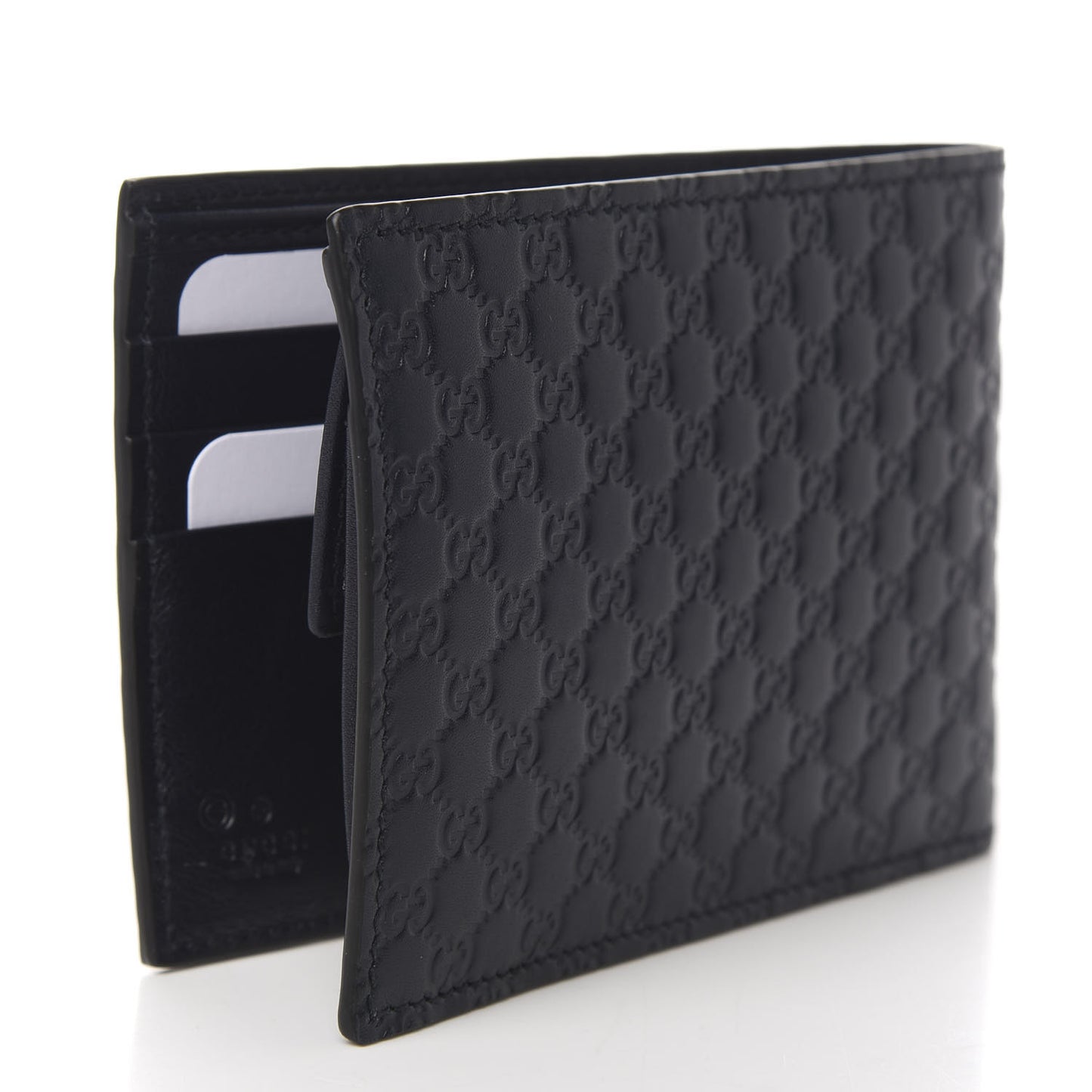 Microguccissima Bi-Fold Wallet Navy Blue