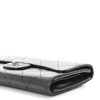 Chanel Glazed Calfskin Quilted Reissue Long Flap Wallet Black 11 of 12