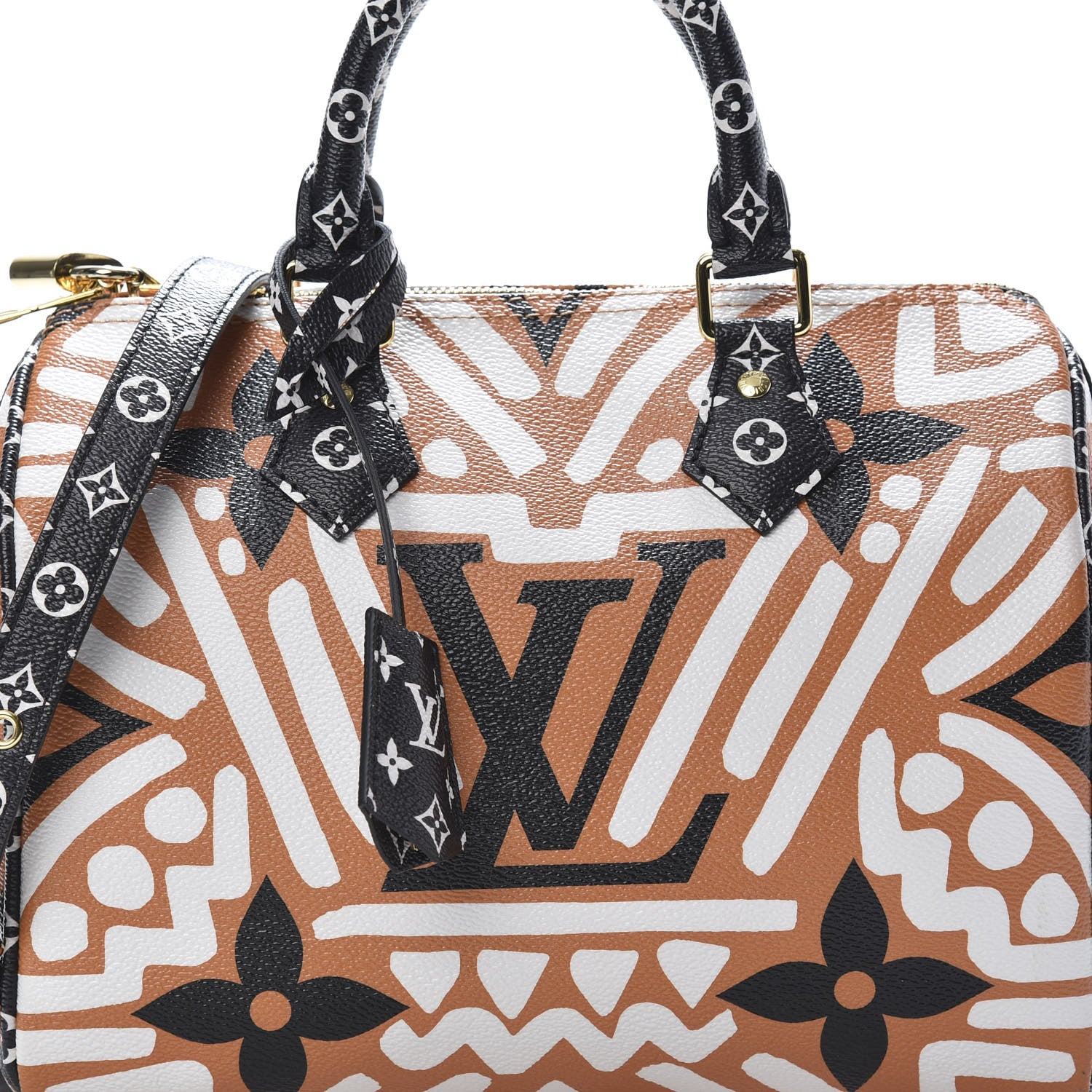 Louis Vuitton Monogram Giant Crafty Speedy Bandouliere 25 Creme Caramel 7 of 9